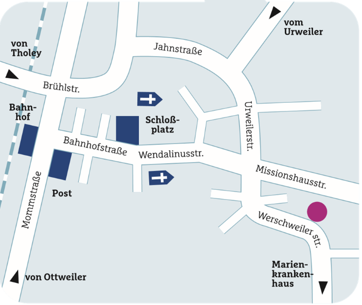 Lageplan Lebensberatung St.Wendel